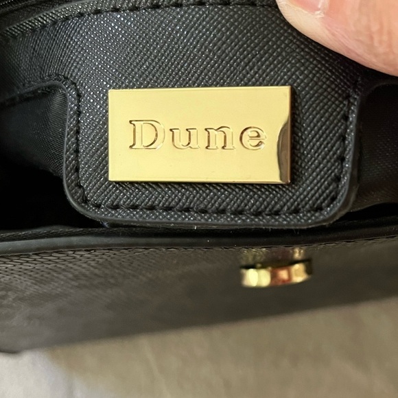 Dune London Black Faux Leather Python Snake Satchel Top Handle Crossbody Bag - Picture 9 of 16